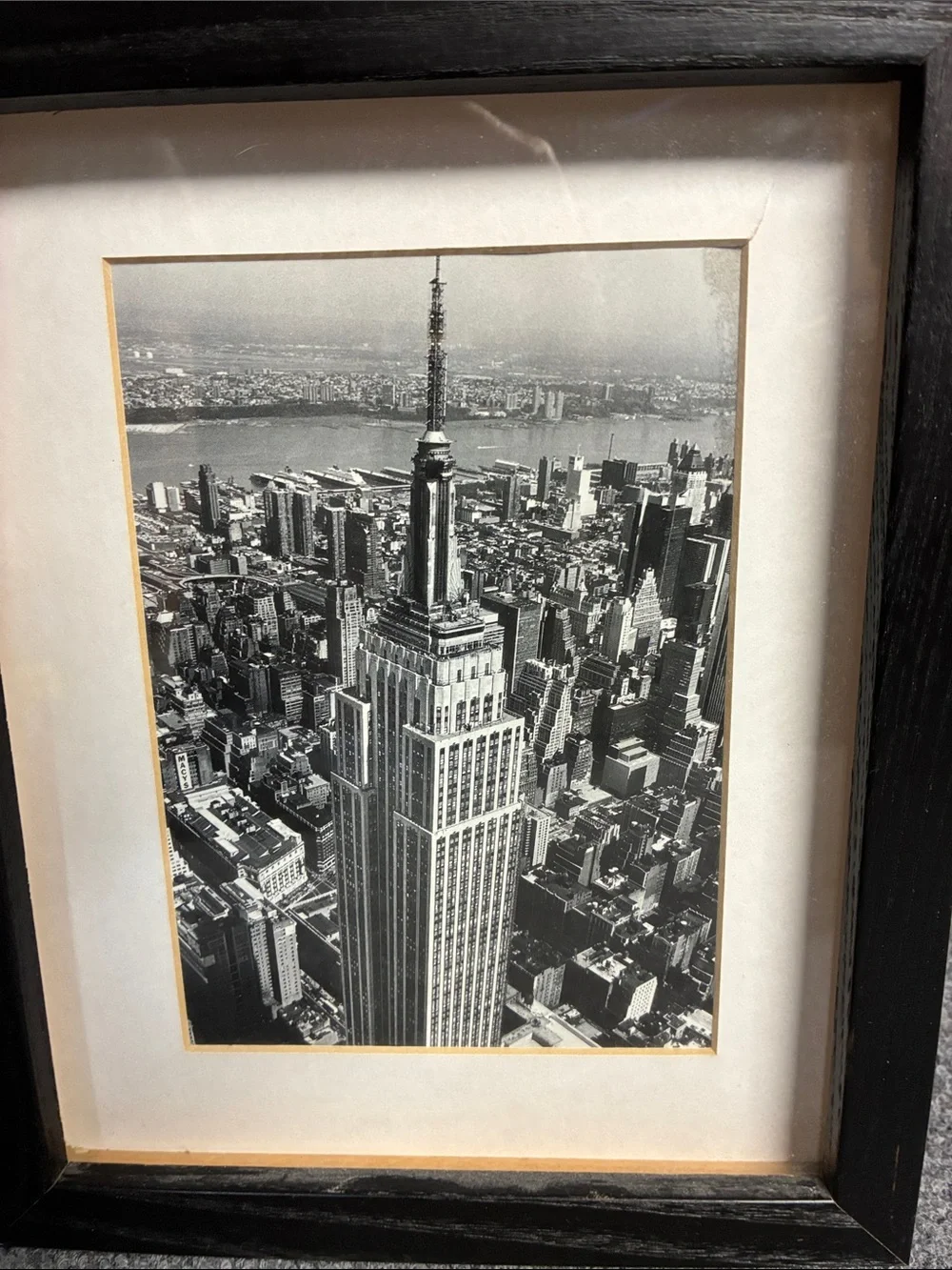 Framed Empire State Building NYC Wall Art Christopher Bliss Black & White